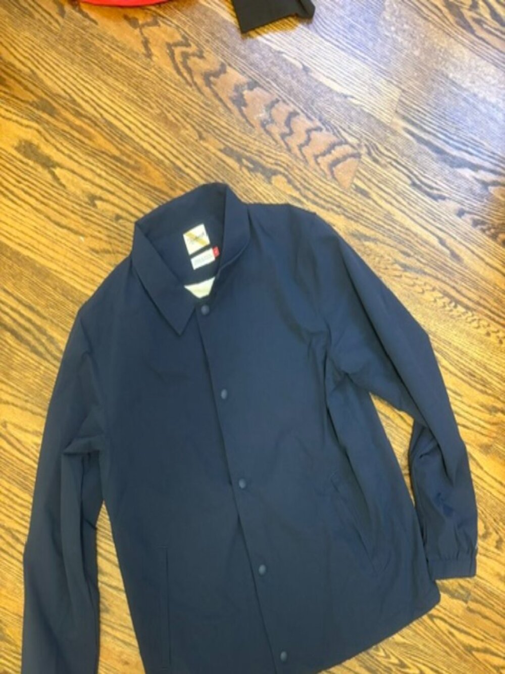 NWOT Tracksmith Coaches Jacket, Navy, Large